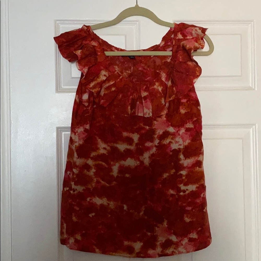 Banana Republic Sleeveless Ruffle Blouse